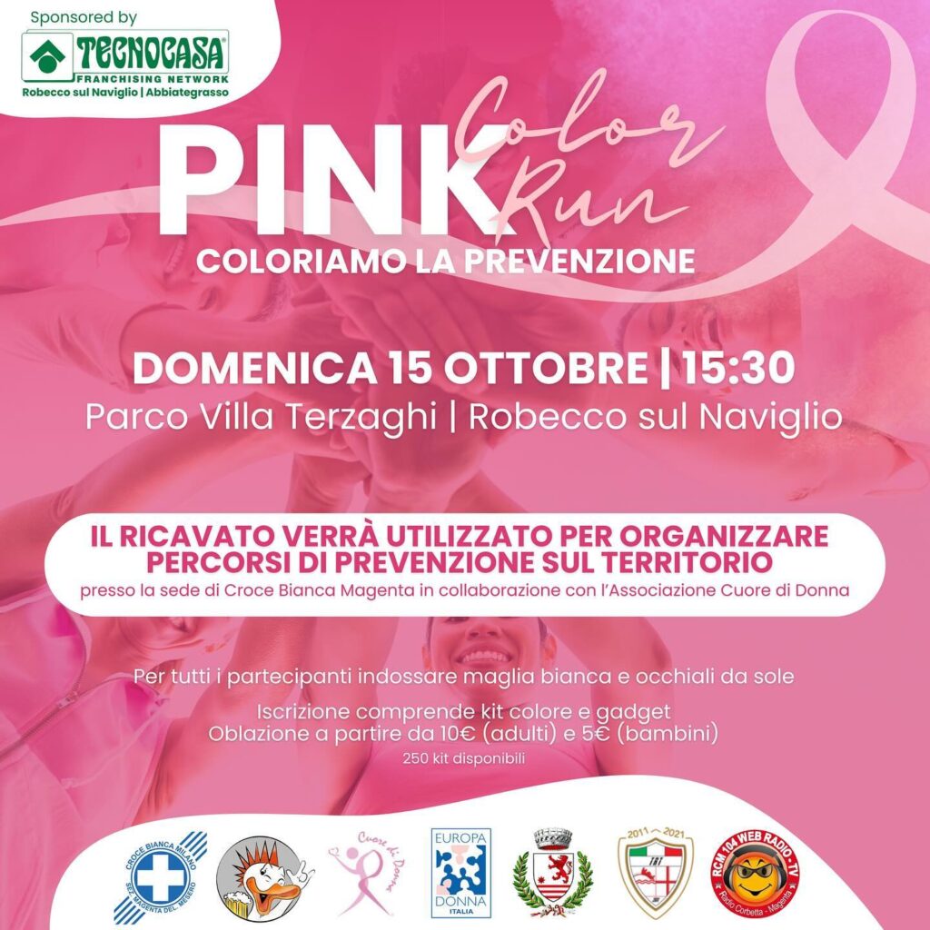PINK Color Run - Croce Bianca Magenta